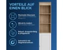 Casaria Hochschrank Oslo 6 Fächer Magnetverschluss Badschrank Weiß Bild 5