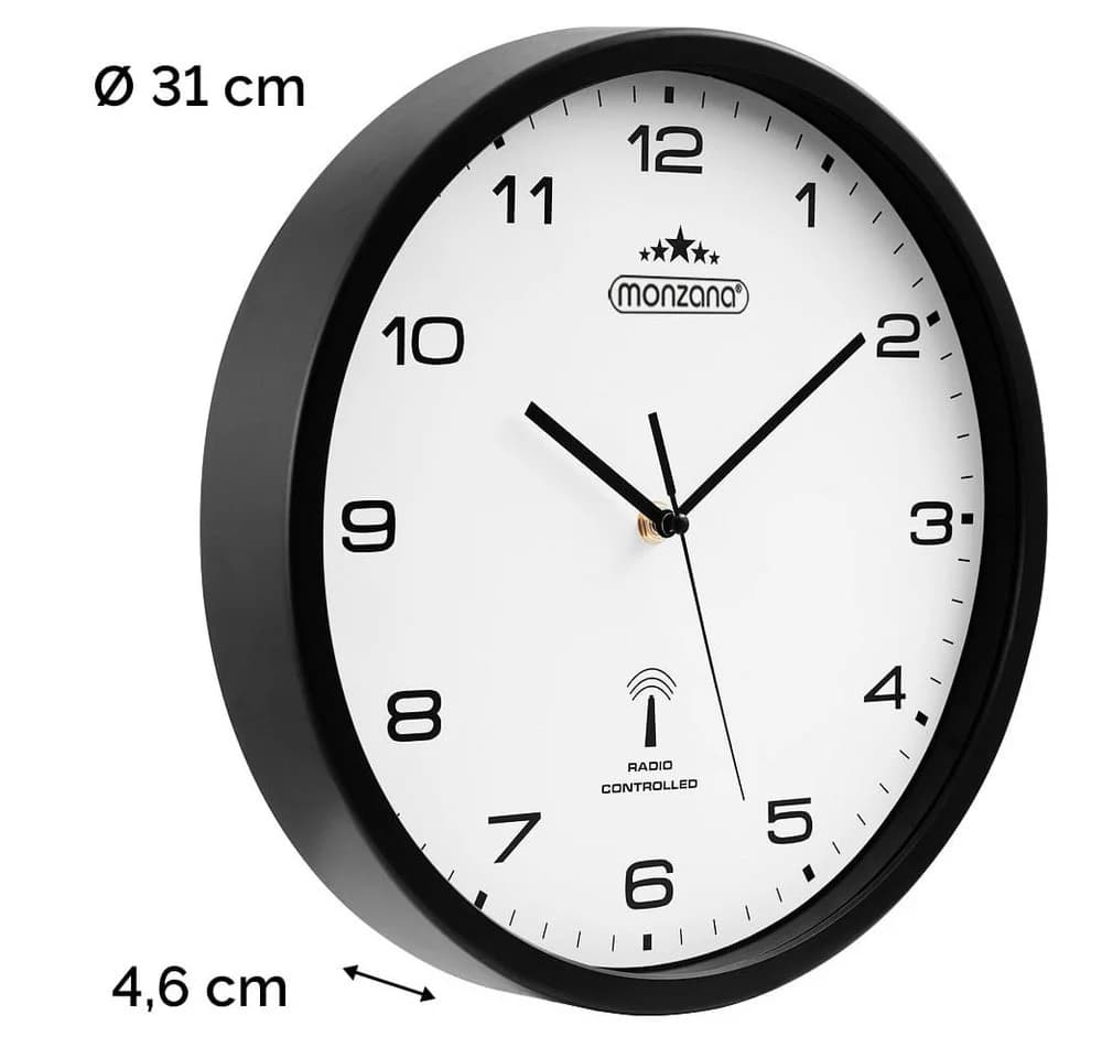 monzana Wanduhr Funk Schwarz Modern - Bild 5
