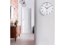monzana Wanduhr Funk Zeitumstellung Geräuscharm Quarzuhrwerk Weiß Bild 1