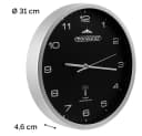 monzana Wanduhr Funk Schwarz Silber Automatische Zeitumstellung Bild 5