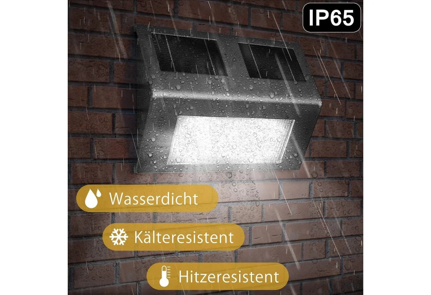 Monzana LED Solarleuchte Edelstahl Solarlampe für Draußen - Bild 3