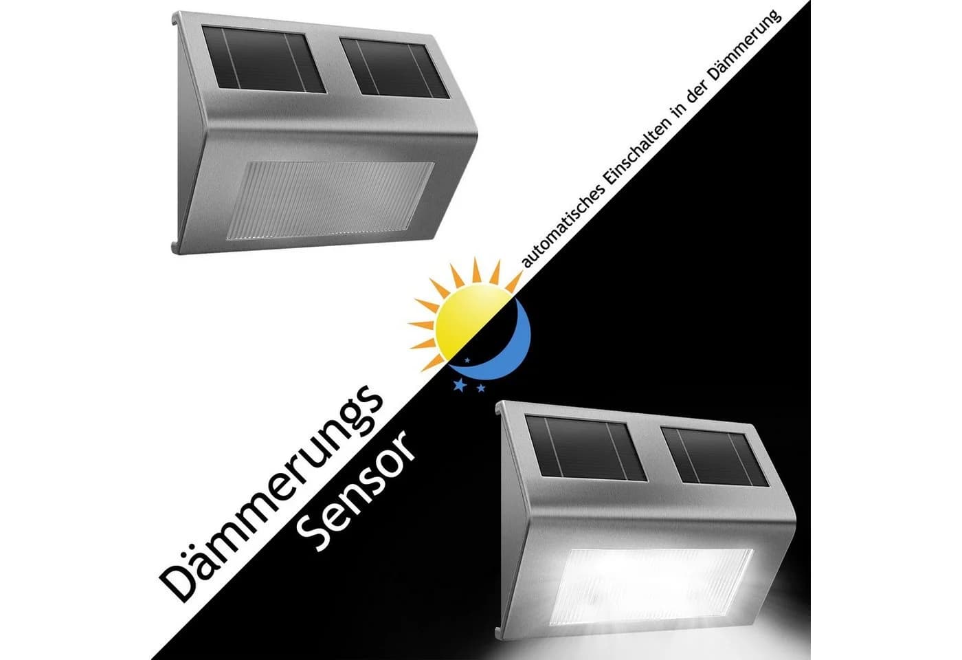 Monzana LED Solarleuchte Edelstahl Solarlampe für Draußen - Bild 4
