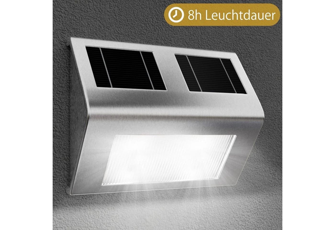 Monzana LED Solarleuchte Edelstahl Solarlampe für Draußen - Bild 5
