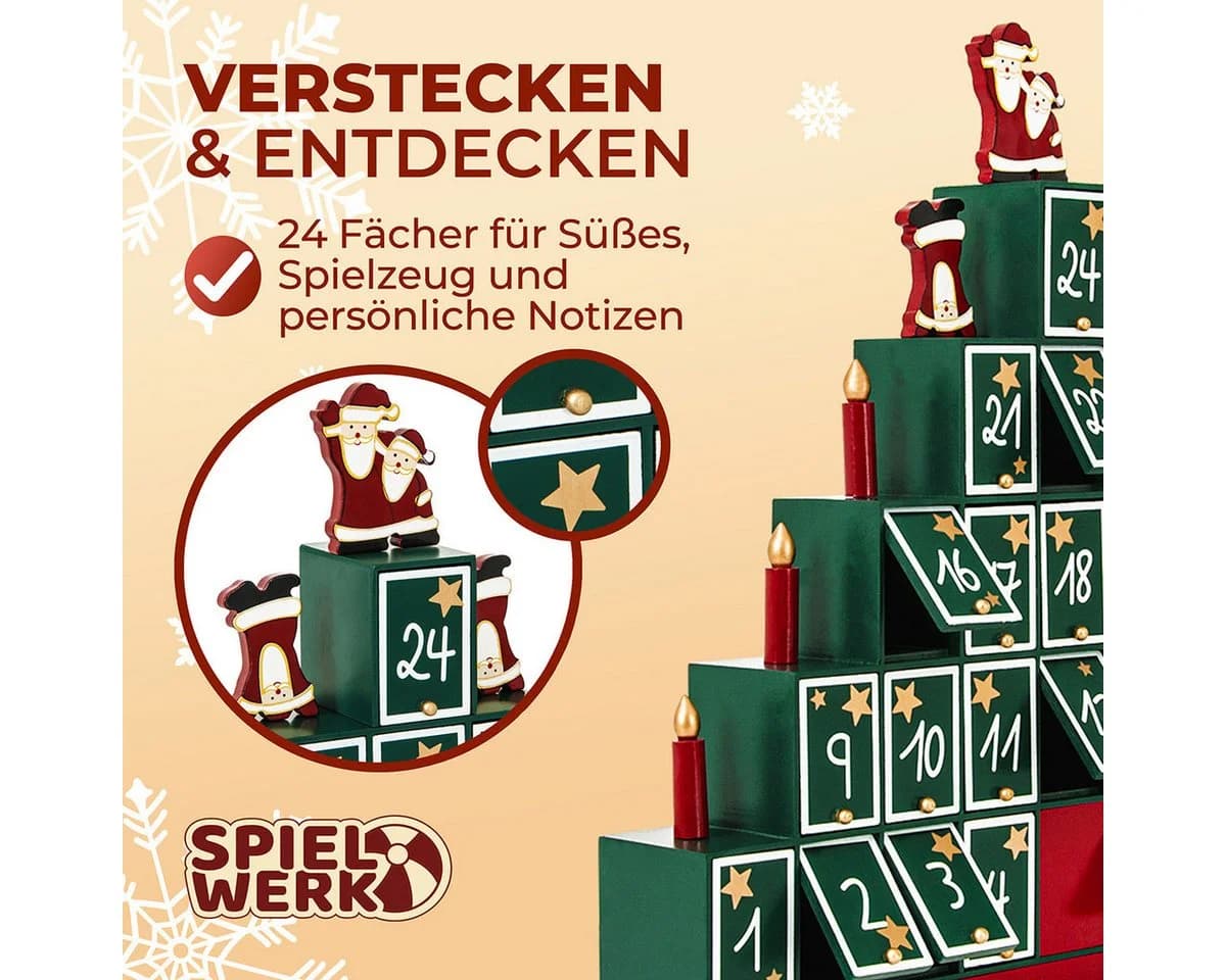 Spielwerk Adventskalender 24-tlg. Holz - Bild 3