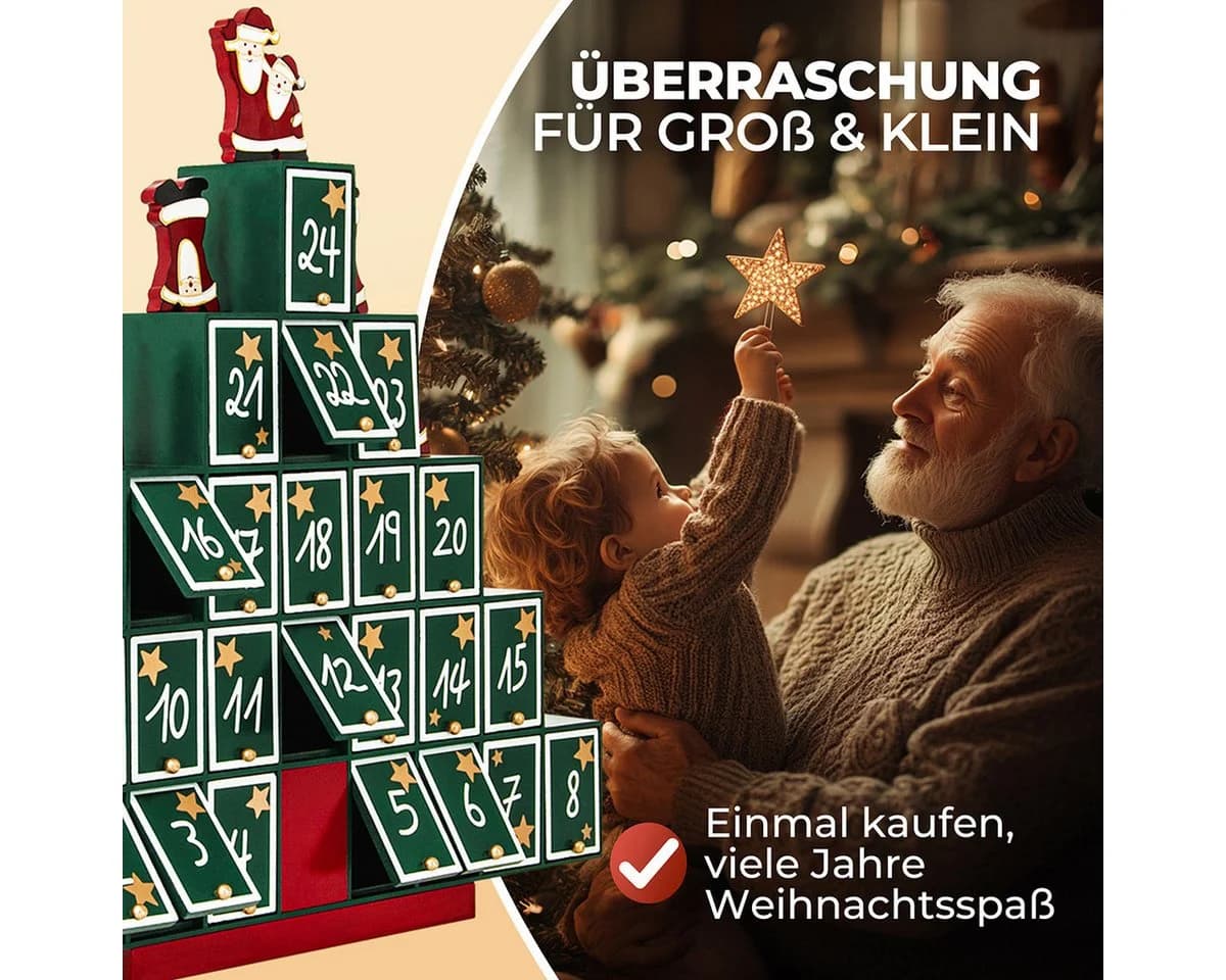 Spielwerk Adventskalender 24-tlg. Holz - Bild 4