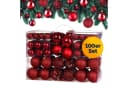 CASARIA Weihnachtskugeln 100er Set Matt Glänzend Glitzernd Bild 2
