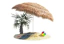 Kingsleeve Sonnenschirm Hawaii Braun 160 cm Neigbar Höhenverstellbar Bild 2