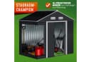 Gardebruk Gerätehaus Metall 2m² mit Fundament 196x132x188cm Schiebetür Anthrazit Bild 1