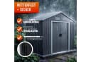 Gardebruk Gerätehaus Metall 2m² mit Fundament 196x132x188cm Schiebetür Anthrazit Bild 4