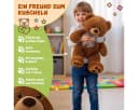 Monzana Kuscheltier Deuba Teddybär L - XXXL 50-175cm Weiches Fell Schleife Bild 1