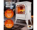 monzana Elektrokamin mit Heizlüfter & LED-Flammeneffekt, 2000W, Weiß/Schwarz Bild 3