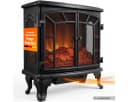 monzana Elektrokamin Schwarz Mit Heizung Flammeneffekt Heizlüfter Kamin Ofen Bild 2