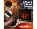 monzana Elektrokamin Schwarz Mit Heizung Flammeneffekt Heizlüfter Kamin Ofen Bild 3