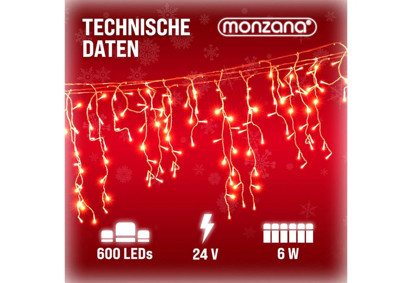 MONZANA LED-Lichterkette 600 LEDs Warmweiß IP44 - Bild 3
