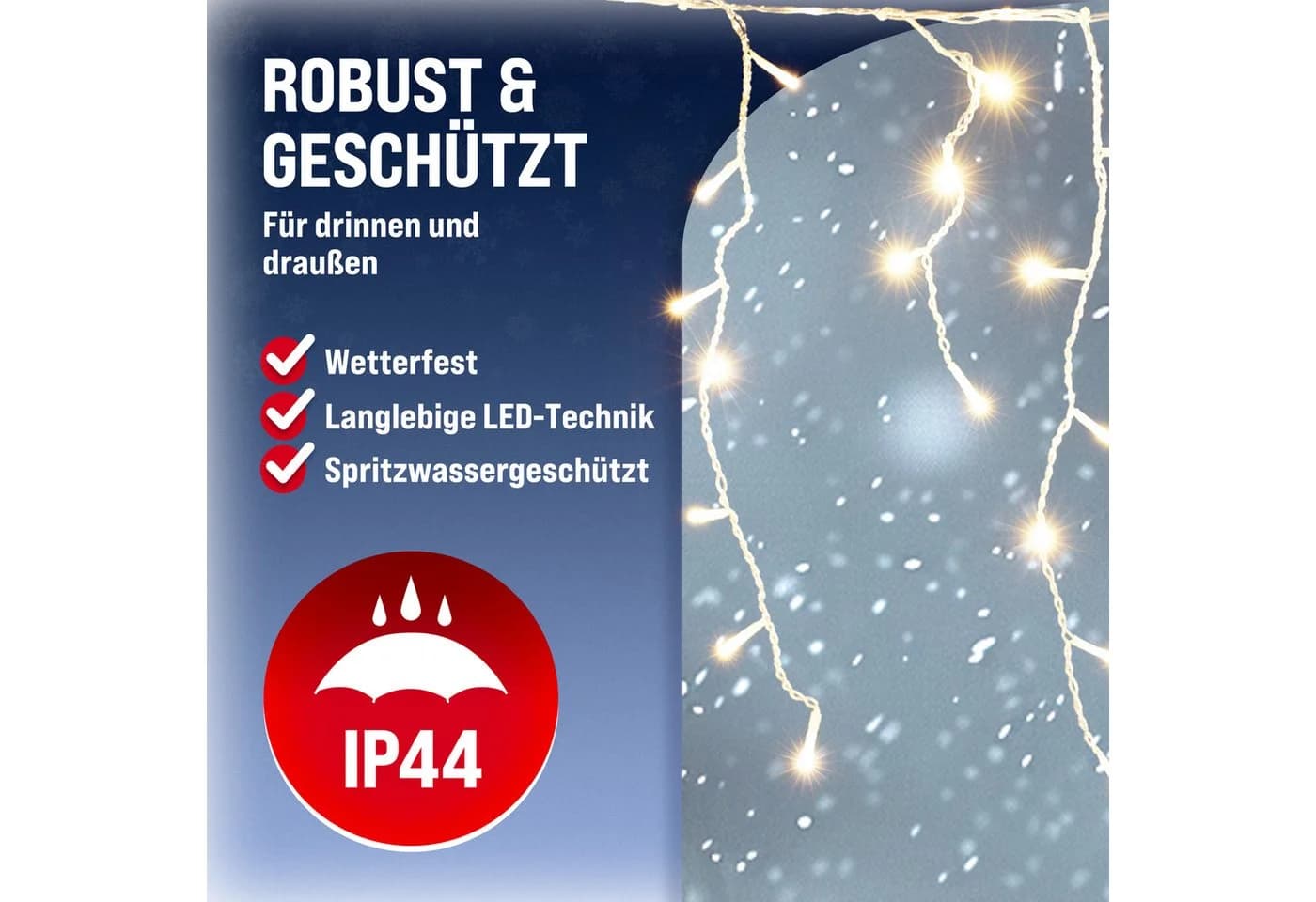 MONZANA LED-Lichterkette 600 LEDs Warmweiß IP44 - Bild 5