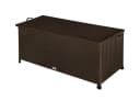 Casaria Auflagenbox Braun Polyrattan mit Gasdruckfedern und Rollen Bild 2