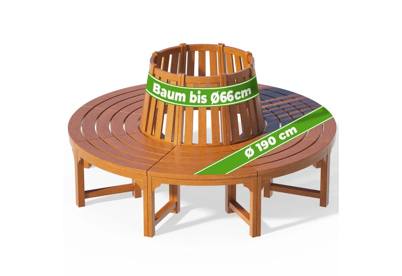 Casaria Bank Sitzbank Holz FSC®-zertifiziert 320kg Belastbar Eukalyptus - Bild 2