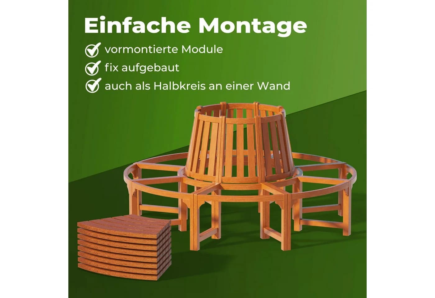 Casaria Bank Sitzbank Holz FSC®-zertifiziert 320kg Belastbar Eukalyptus - Bild 4