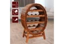 Casaria Weinregal Weinfass Akazie Massiv 12 Flaschen Rustikal Bild 1