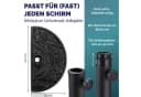 Deuba Schirmhalter Halbrund Schwarz Bild 5