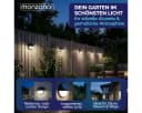 monzana LED Solarleuchte 6er Set Schwarz IP65 Außen Bild 3