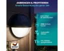 monzana LED Solarleuchte 6er Set Schwarz IP65 Außen Bild 4