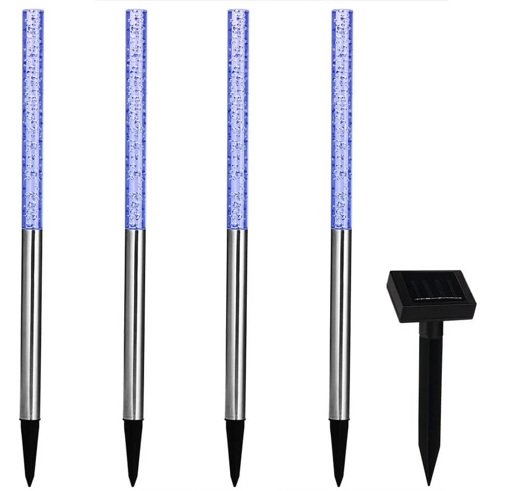 monzana LED Solarleuchte Set 5-tlg. Bunt Edelstahl mit Farbwechsel - Bild 3