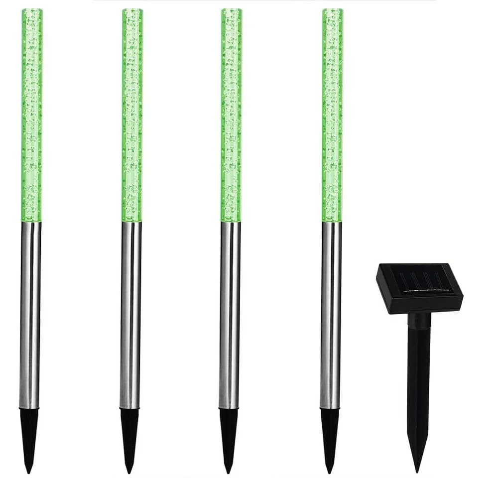 monzana LED Solarleuchte Set 5-tlg. Bunt Edelstahl mit Farbwechsel - Bild 4