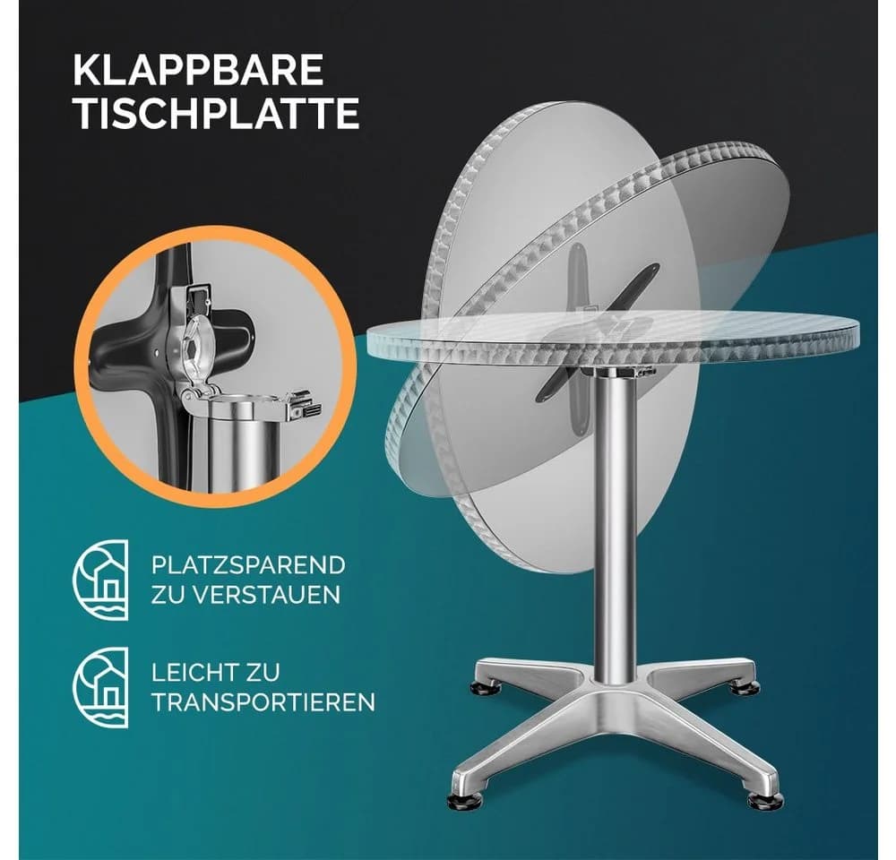 Casaria Höhenverstellbarer Stehtisch Alu 60cm - Bild 5