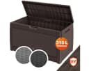 Casaria Auflagenbox Rato Braun 310L UV-beständig Rattan-Optik Bild 2