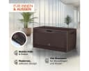 Casaria Auflagenbox Rato Braun 310L UV-beständig Rattan-Optik Bild 4