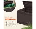 Casaria Auflagenbox Rato Braun 310L UV-beständig Rattan-Optik Bild 5