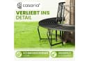 Casaria Bank Sitzbank Ø160cm Metall 320kg Belastbar Garten Baum Schwarz Bild 1