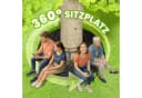Casaria Bank Sitzbank Ø160cm Metall 320kg Belastbar Garten Baum Schwarz Bild 3