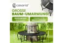 Casaria Bank Sitzbank Ø160cm Metall 320kg Belastbar Garten Baum Schwarz Bild 5