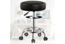 Casaria Drehhocker Schwarz Höhenverstellbar 10cm Polsterung 360° Drehbar Bild 5