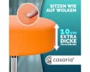 Casaria Drehhocker Höhenverstellbar 46-60cm Kunstleder Orange Bild 1