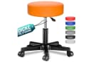 Casaria Drehhocker Höhenverstellbar 46-60cm Kunstleder Orange Bild 2