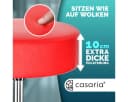 Casaria Drehhocker Rot Höhenverstellbar 10cm Polsterung Bild 1