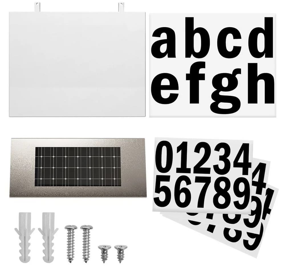 monzana Solar Hausnummer Wandleuchte LED Edelstahl Weiss - Bild 3