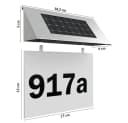 monzana Solar Hausnummer Wandleuchte LED Edelstahl Weiss Bild 4