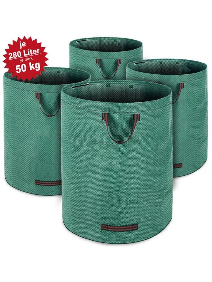 Gardebruk Gartensack Gartenabfallsack 4x280 Liter 50 kg Belastbarkeit stabil robust - Bild 3