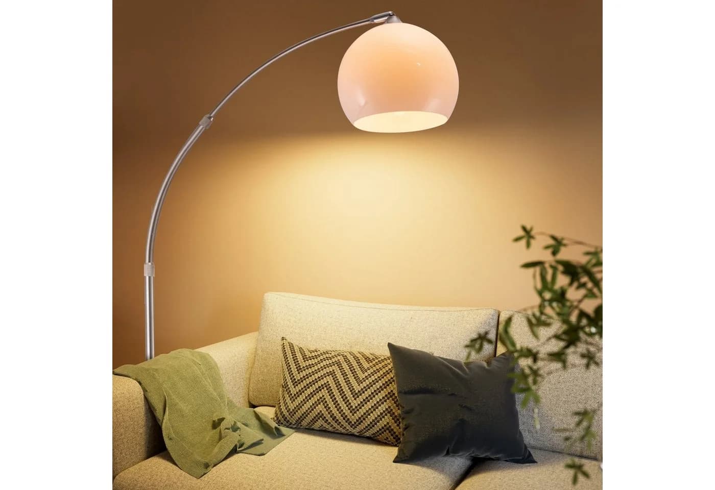 monzana Bogenlampe Retro Design Marmorfuß Höhenverstellbar - Bild 3