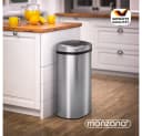 monzana Sensor Mülleimer 58L Edelstahl Automatisch Silber Bild 1