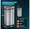 monzana Sensor Mülleimer 58L Edelstahl Automatisch Silber Bild 4