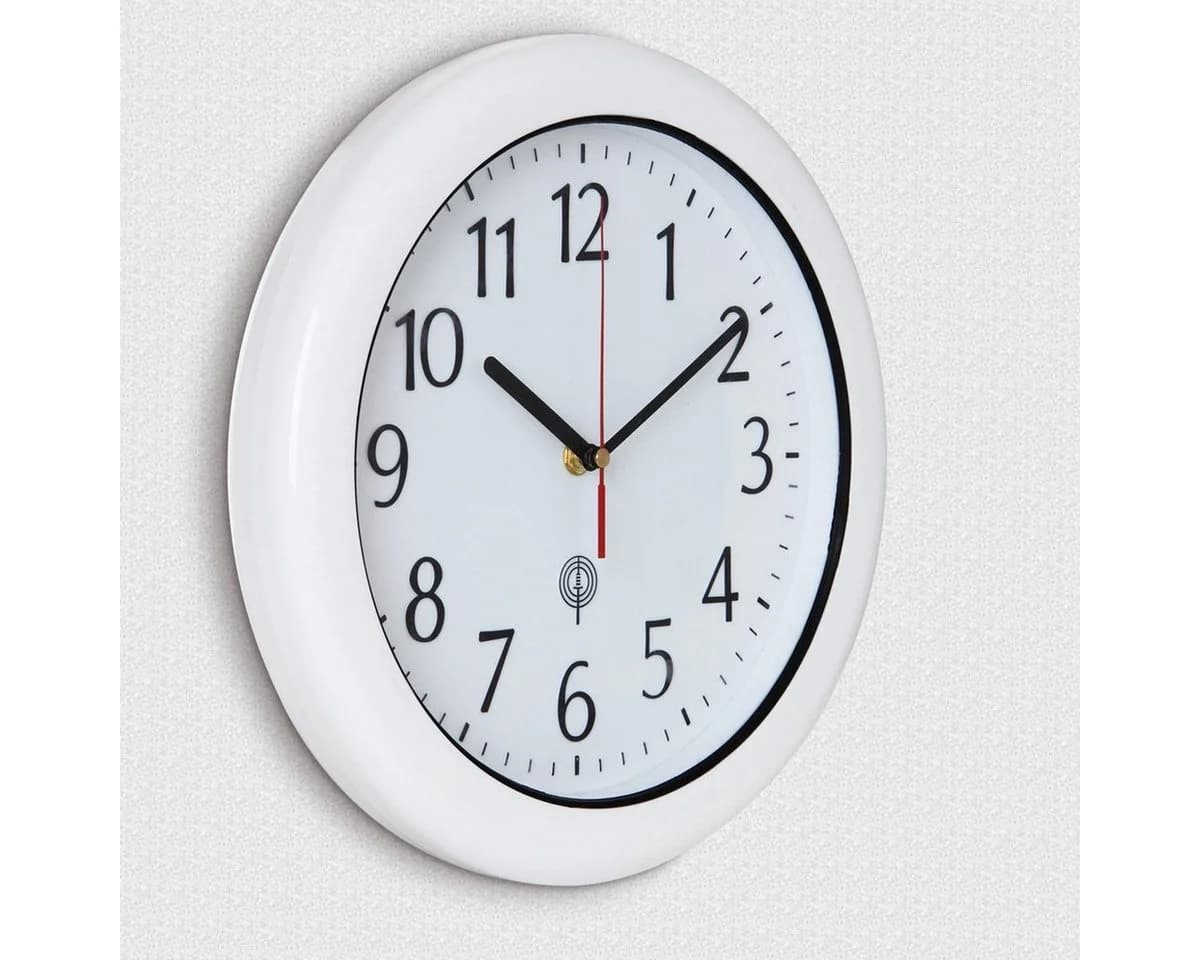 monzana Wanduhr Funk Wasserdicht Weiß Hochglanz - Bild 3