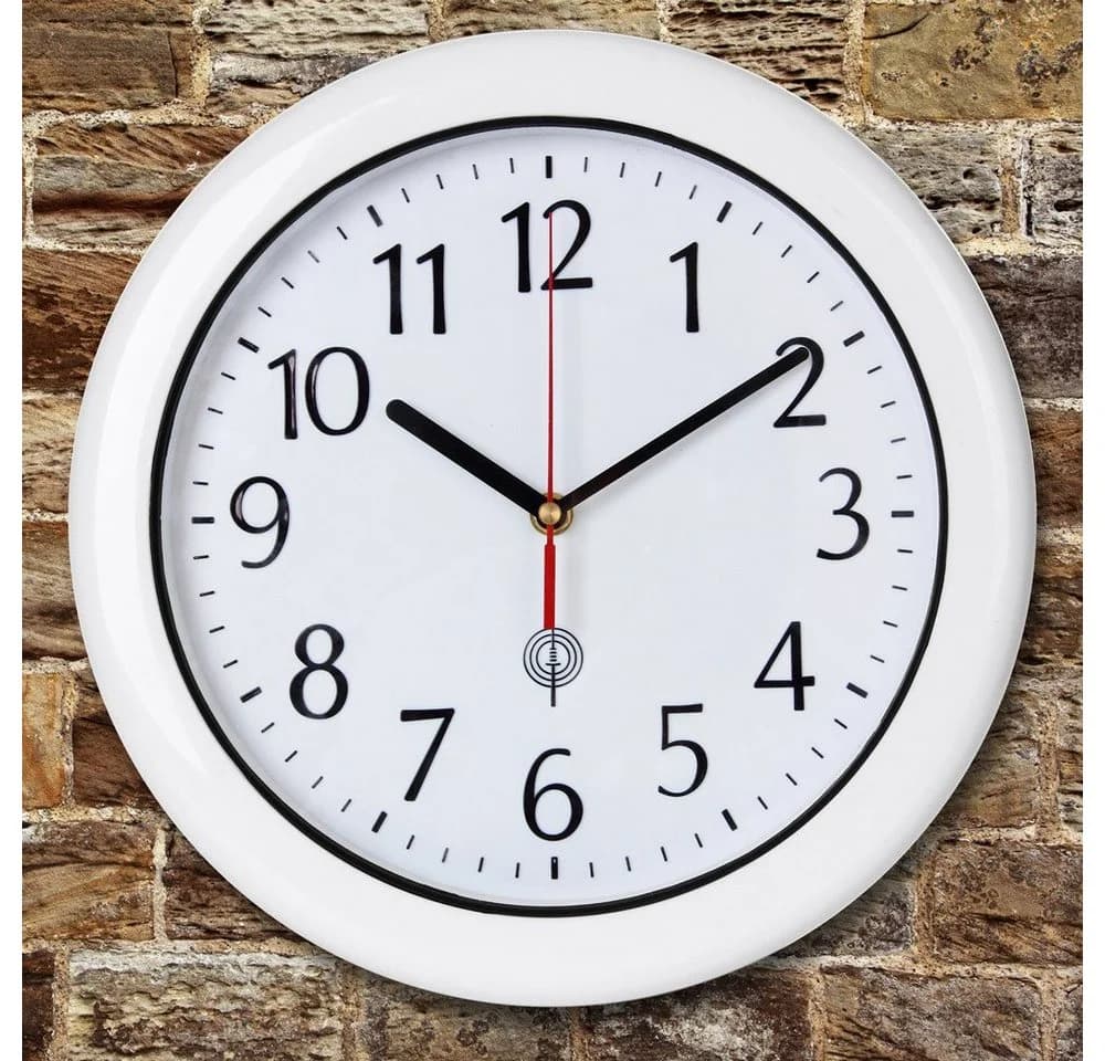 monzana Wanduhr Funk Wasserdicht Weiß Hochglanz - Bild 5