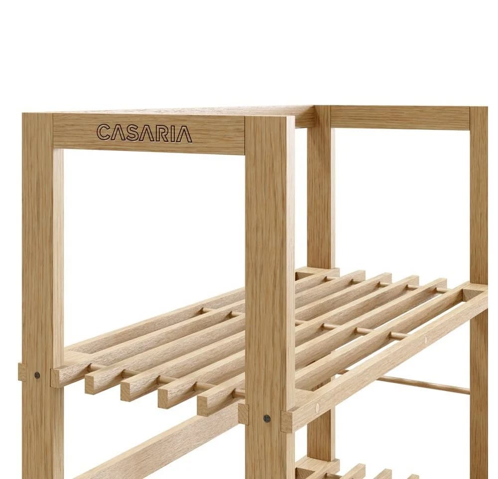 Casaria Standregal Öland Braun 5 Böden Echtholz - Bild 4