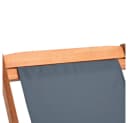 Casaria Gartenliege Grau Akazienholz Klappbar Verstellbar mit Kissen Bild 1