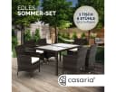 Casaria Garten-Essgruppe 6+1 mit Polyrattan und Sicherheitsglas Bild 3